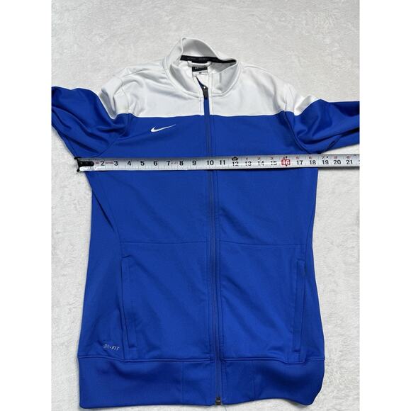Nike Futbol Dri-Fit Track Jacket Royal Blue White Zip Front Men’s Medium - Picture 9 of 10